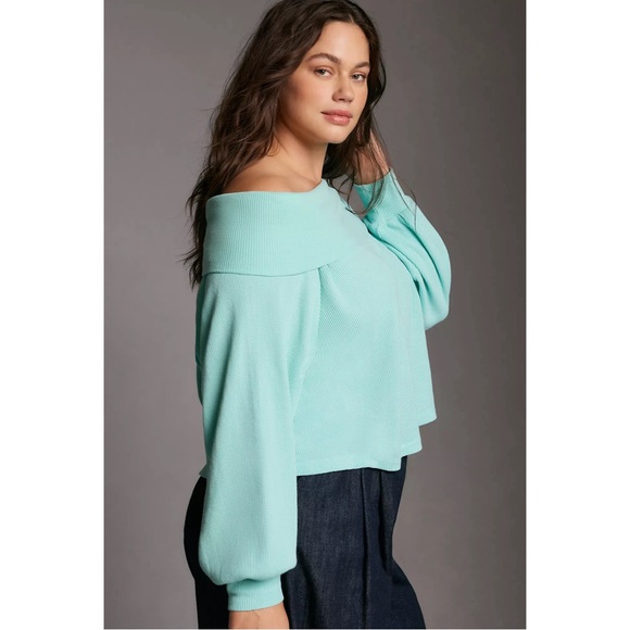 Anthropologie Pilcro Long-Sleeve Slouchy Cowl-Neck Top NWT SZ 1X - Picture 2 of 15